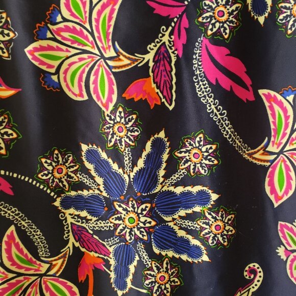 Jude Connally XS Floral Dress Womens Nylon Spandex Silky Short Sleeve Multicolor - Picture 3 of 6